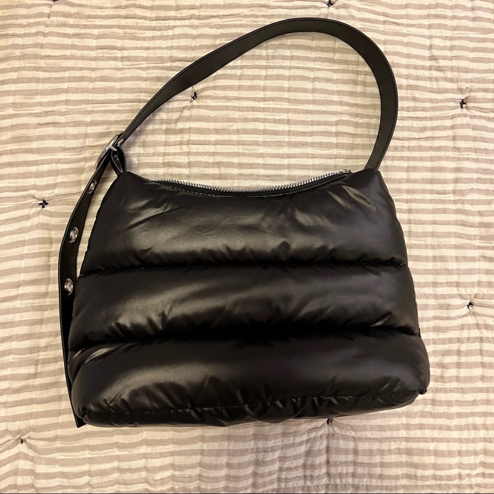 Black quilted shoulder bag